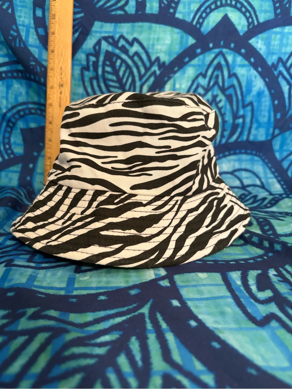 Unbranded Zebra Print Bucket Hat - Black & White
